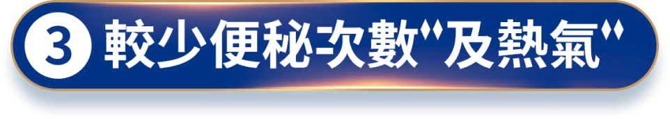 減少便秘次數及熱氣問題