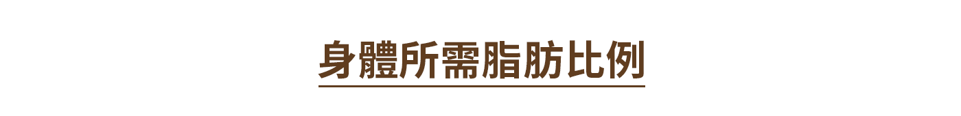 身體所需脂肪比例