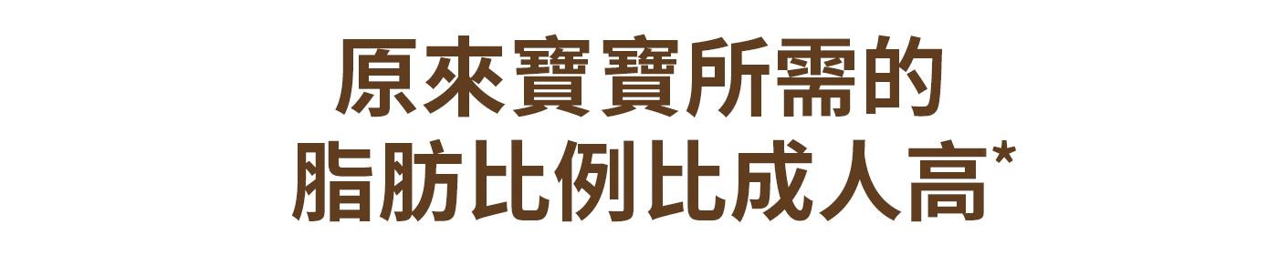 原來寶寶所需的脂肪比例比成人高
