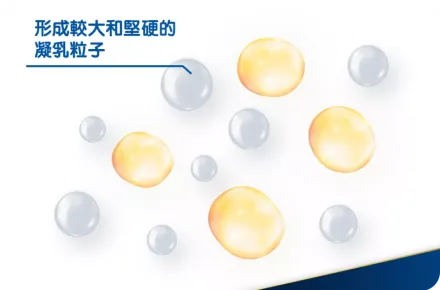 一般酪蛋白分子 – 較大較硬