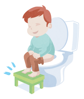 當寶寶在坐廁上時，讓雙腿和雙腳處於一個舒適的狀態